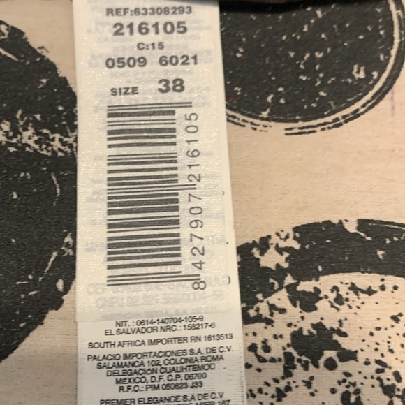 MNG by Mango Skirt 100% Linen Button all around  Pleats front pockets, wide hem - Picture 7 of 8